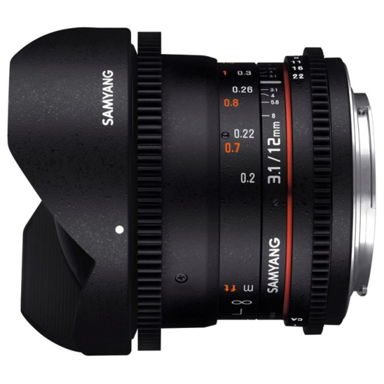 Samyang 12mm T3.1 VDSLR ED AS NCS Fisheye MFT-Mount