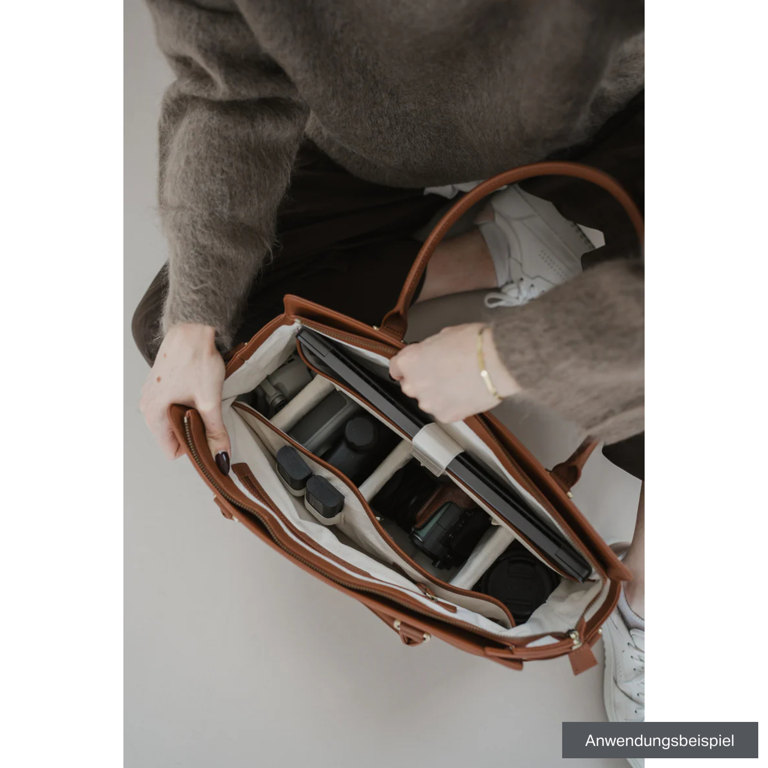 LOULEX Umhängetasche Handbag 19,2L braun