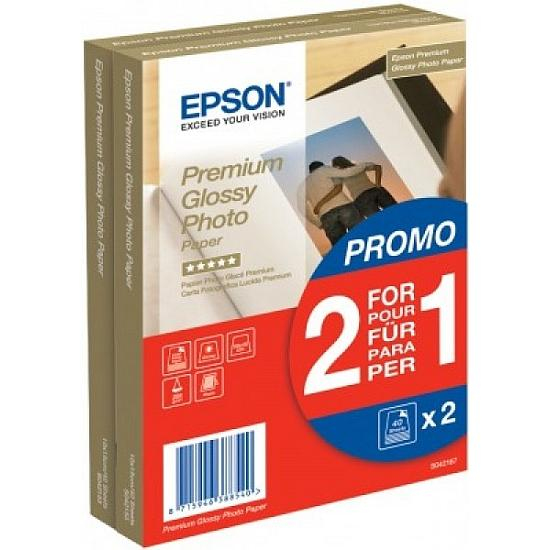 Epson Premium Glossy Photo Paper 10x15 2x40Bl. 255g