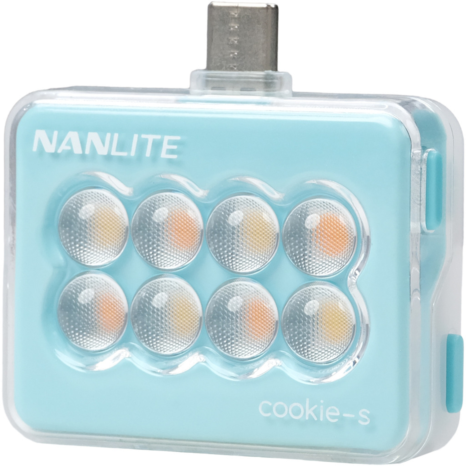 Nanlite Mini-Smartphone-Leuchte cookie-s rechteckig cyan