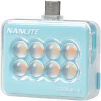 Nanlite Mini-Smartphone-Leuchte cookie-s rechteckig cyan