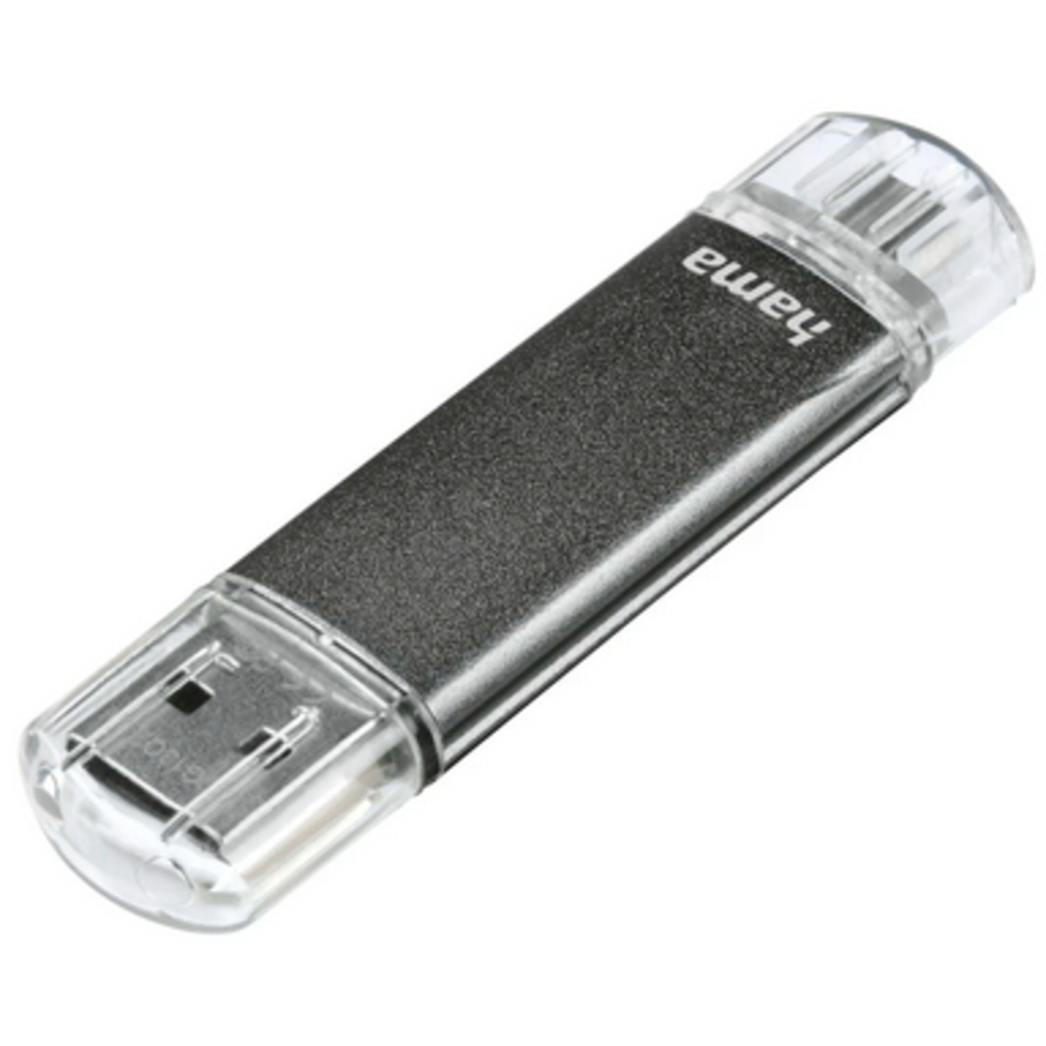 Hama USB-Stick Laeta Twin USB 2.0 32GB grau 