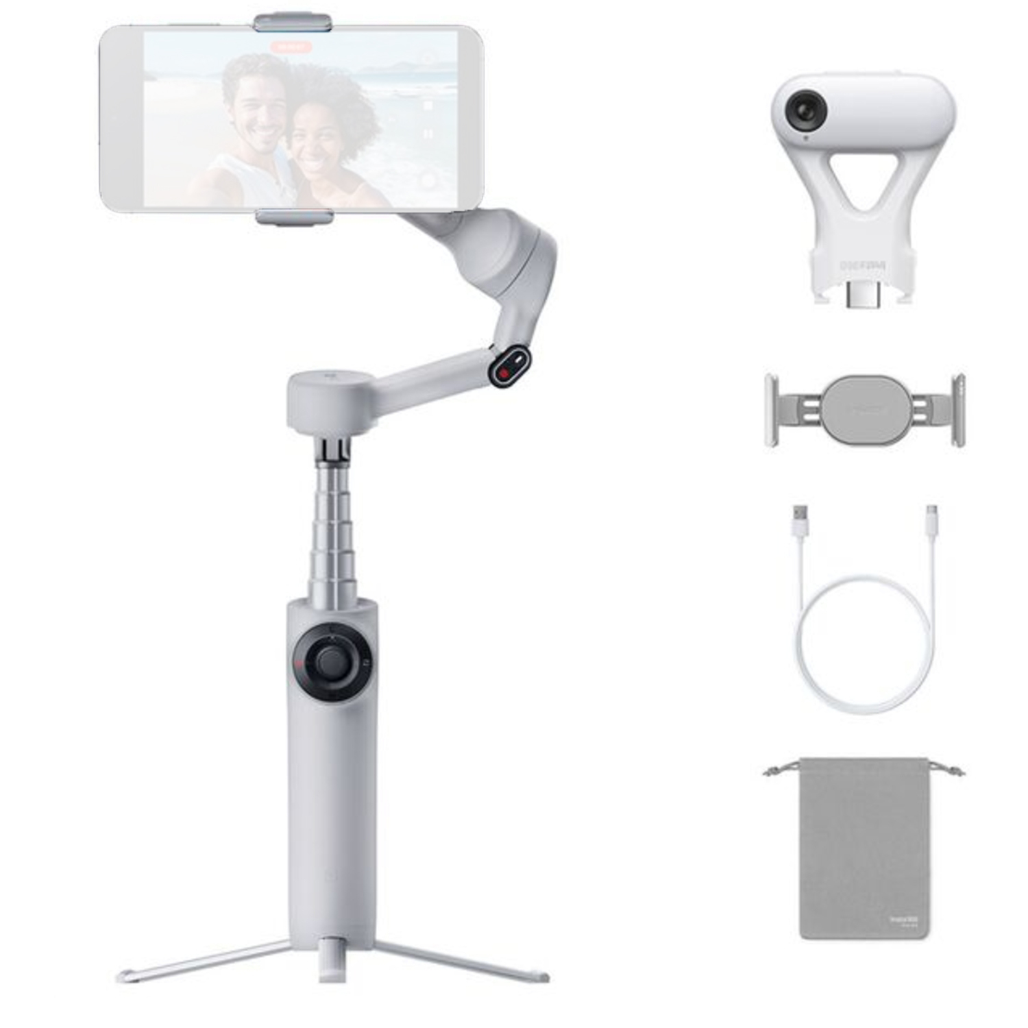 Insta360 Flow 2 AI Tracker Bundle Stone Grey