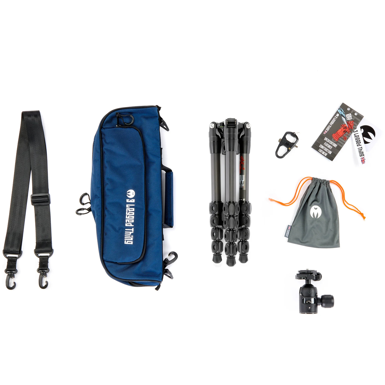 3 Legged Thing Legends Ray Reisestativ mit Kugelkopf AirHed VU Black Darkness