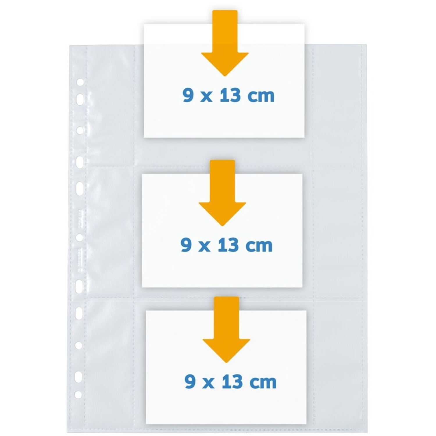 Herma Fotosichthüllen für 9 x 13 cm Bilder, weiß, 10 Hüllen