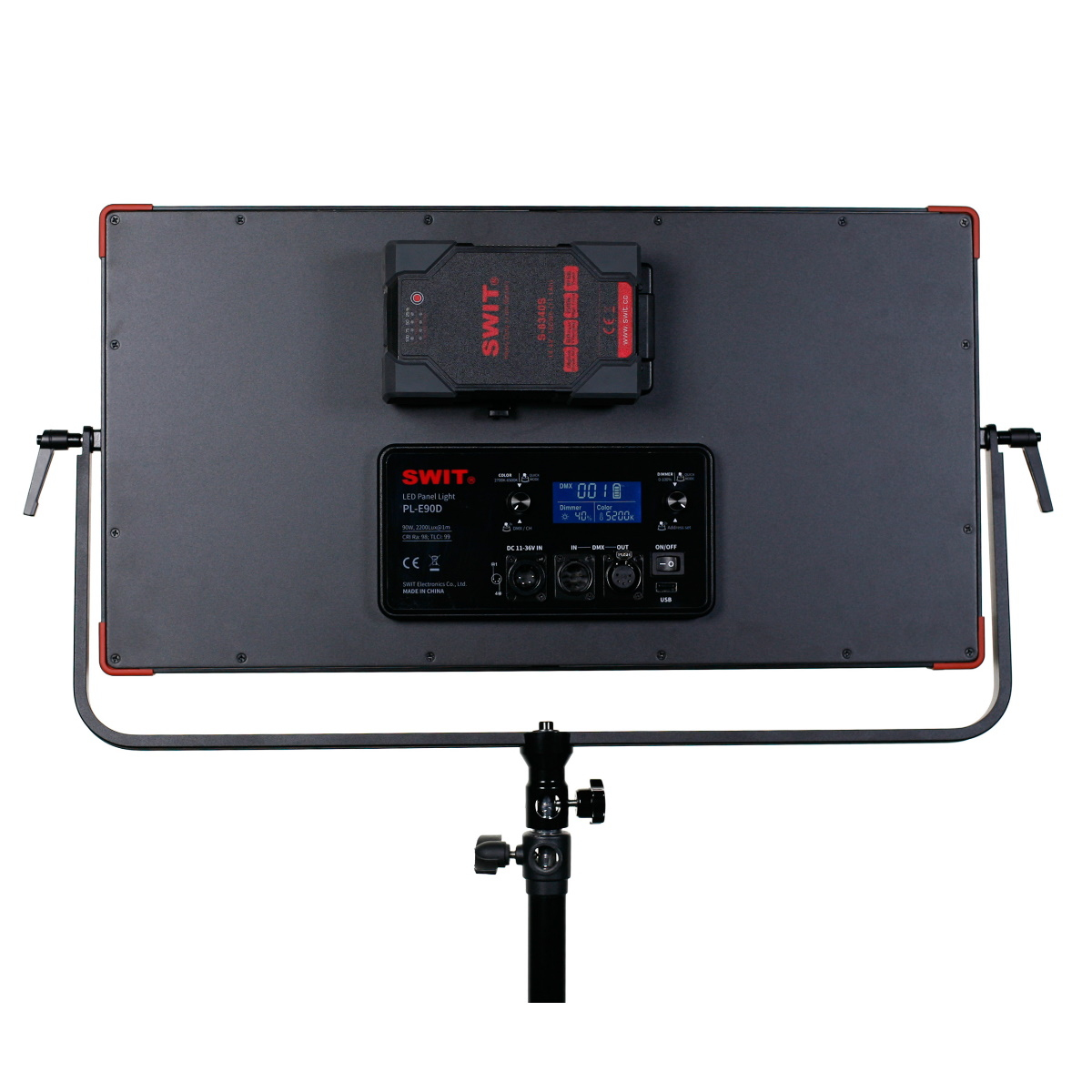 SWIT PL-E90D 90W Tragbare Bi-color SMD Panel LED Leuchte 3er-Kit