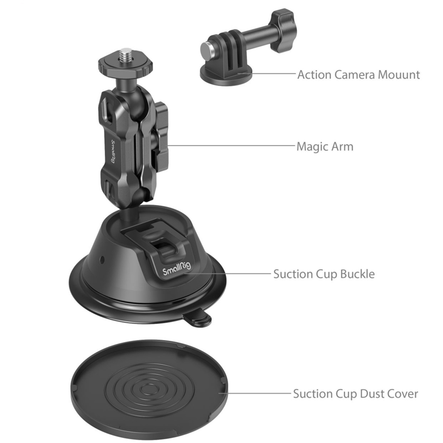 SmallRig Saugnapf-Kamerahalterungs-Kit SC-1K 4193 für Actioncams