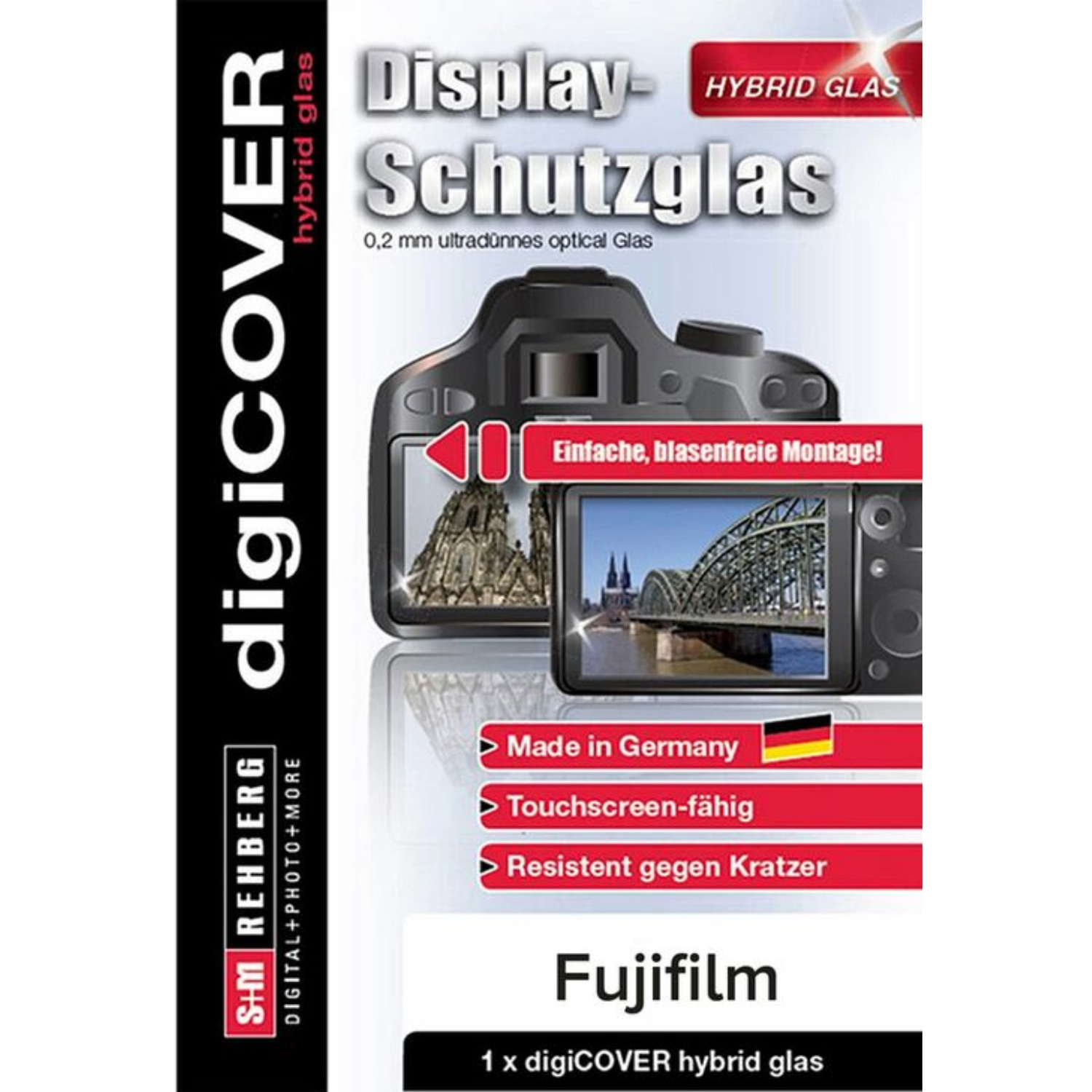 S&M digiCOVER Hybrid Glas Displayschutz für Fujifilm X-H2s