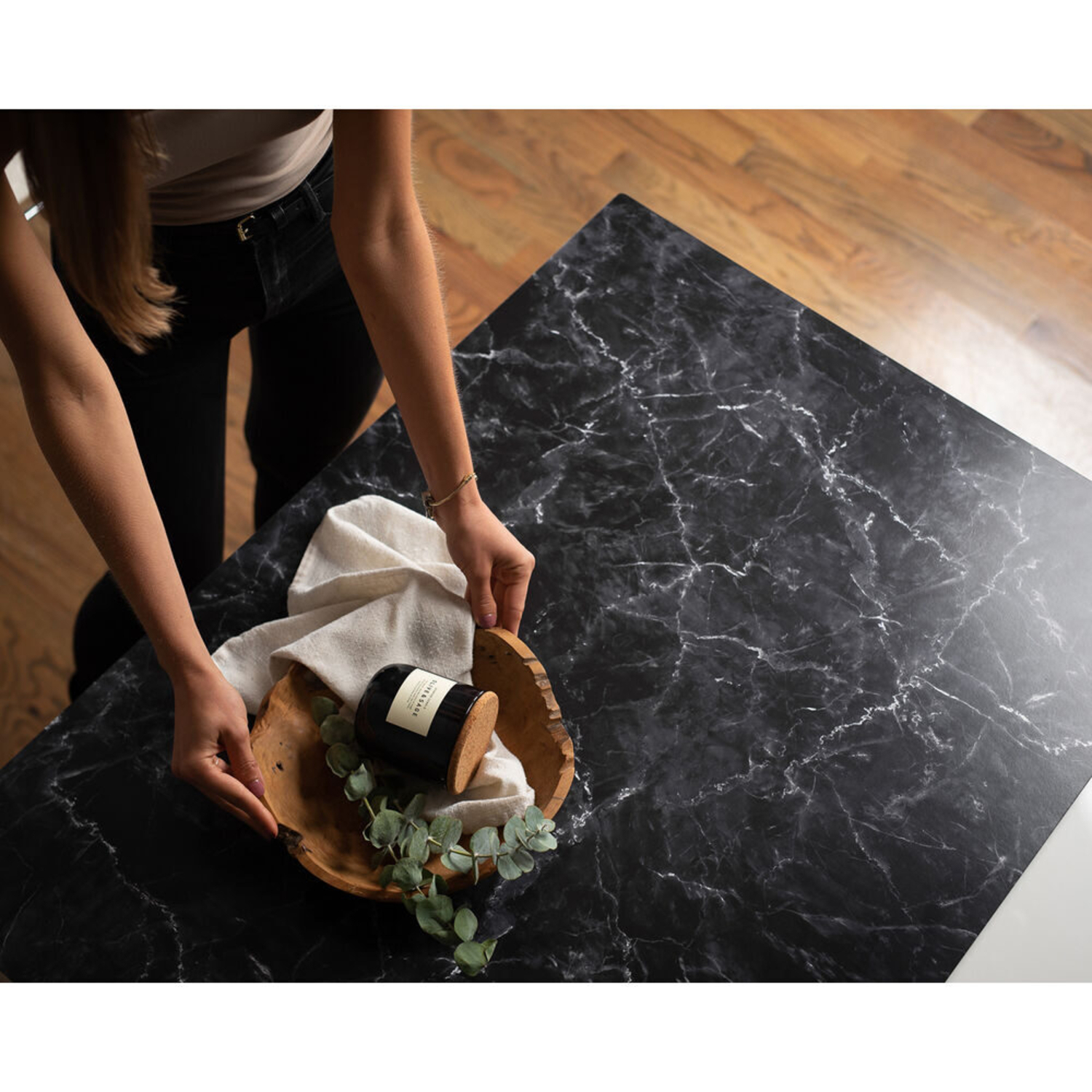 V-Flat World Duo Board Onyx Marble /Alpine Marble