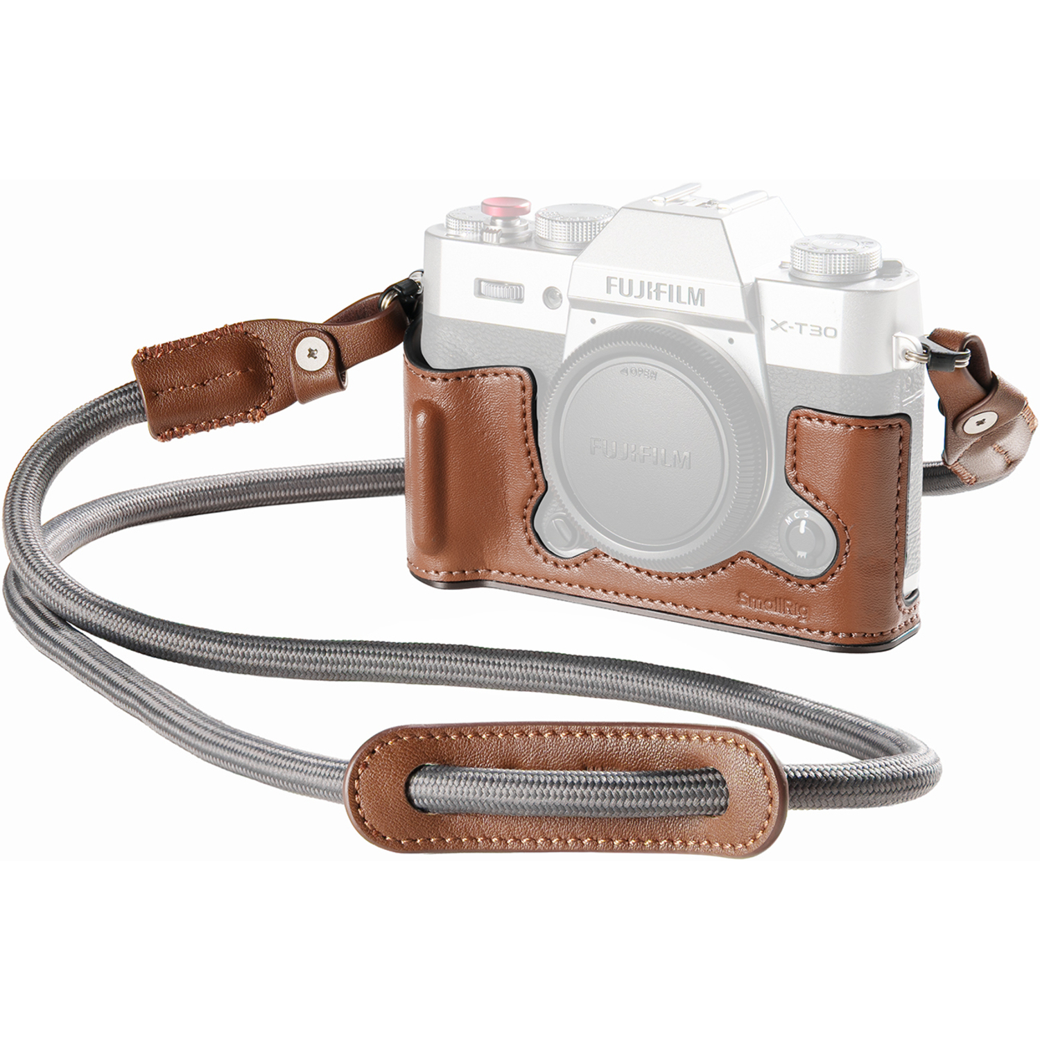 SmallRig Leder Halbgehäuse Kit 5670 braun für Fujifilm X-T30, X-T30 II und X-T30 III