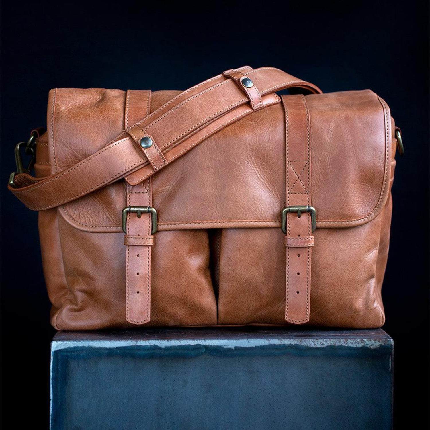 Bronkey Roma Leder Camera Bag Tanned