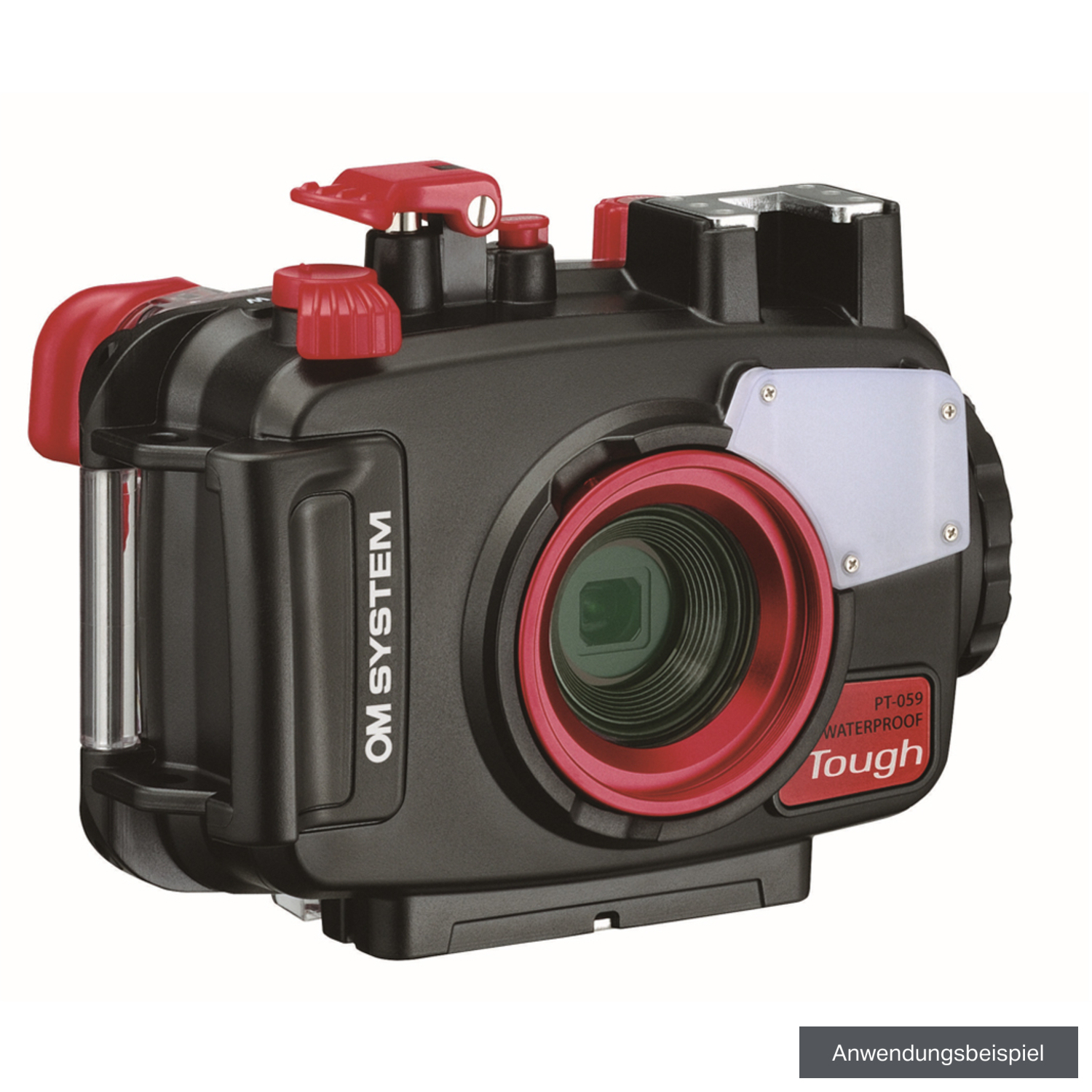 OM System Tough TG-7 schwarz mit PT-059 Unterwassergehäuse