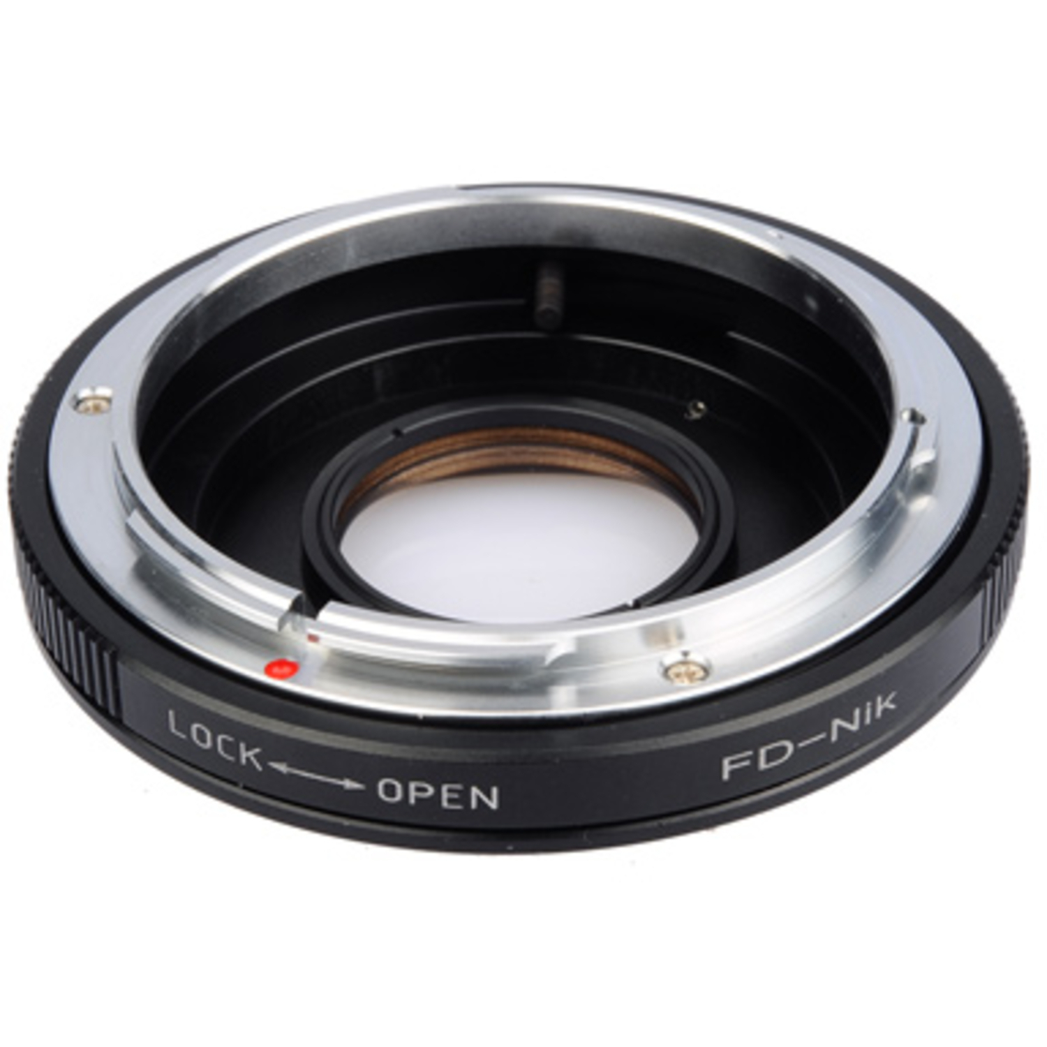 B.I.G. Objektivadapter mit Linse Canon FD an Nikon F