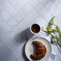 V-Flat World Duo Board Zigzag Marble White/Zigzag Marble Black