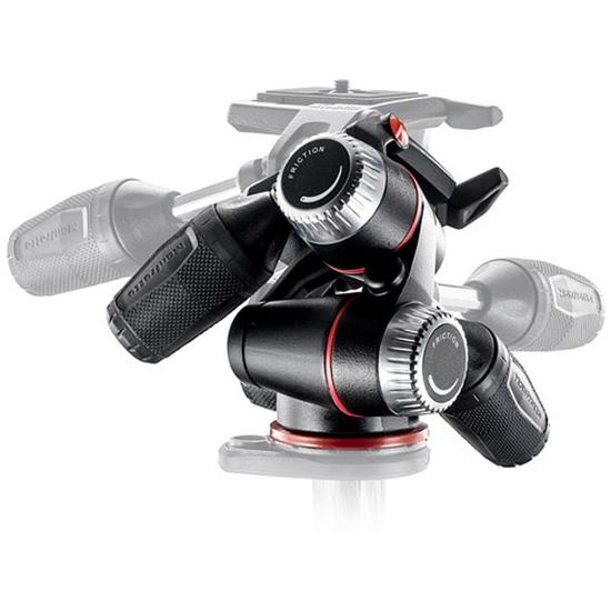 Manfrotto 190 Set Aluminium-Stativ (4 Segmente) mit 3-Wege-Neiger