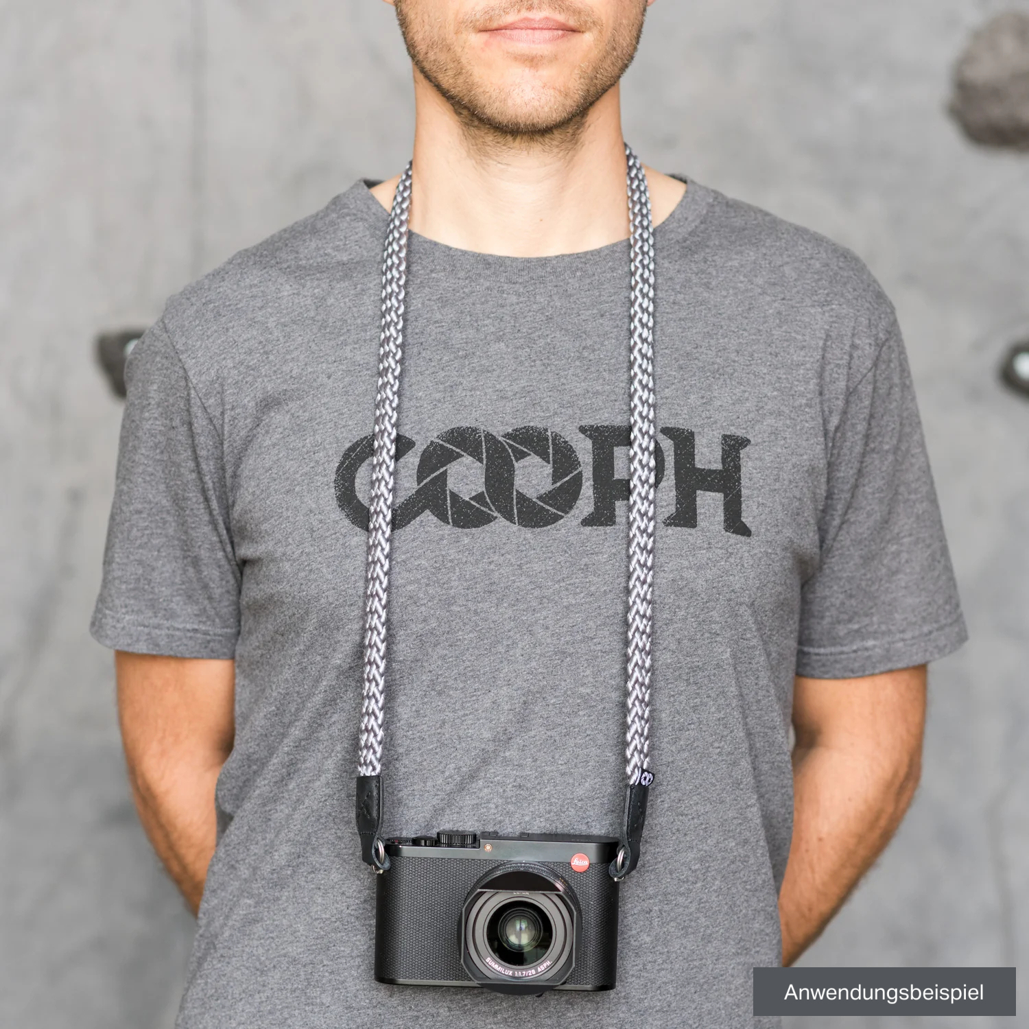 COOPH Kameragurt Braid 125cm charcoal