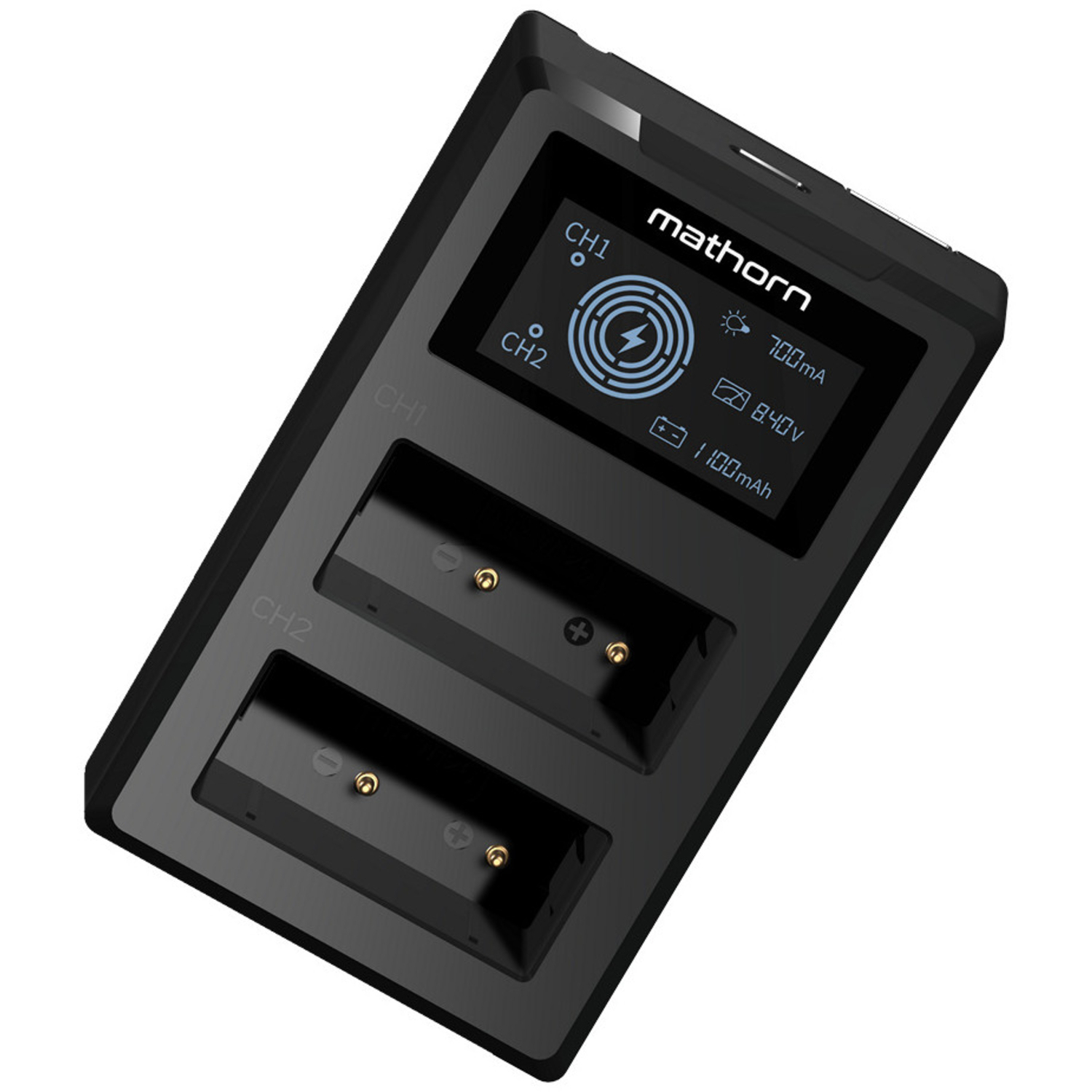 Mathorn Dual-Akkuladegerät MBC-D105 für Canon LP-E12