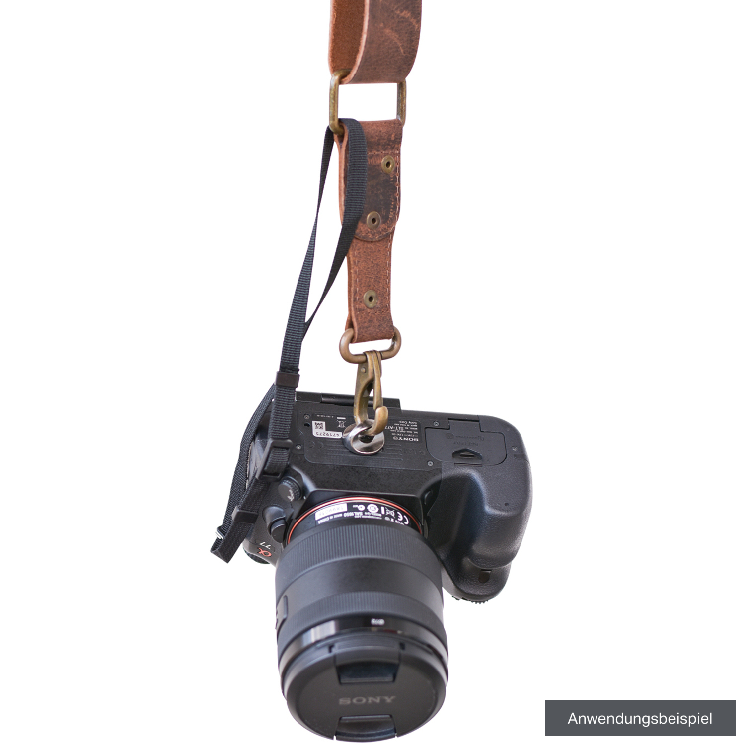 Kalahari Doppel-Kameragurt KAAMA LS-85 aus Leder