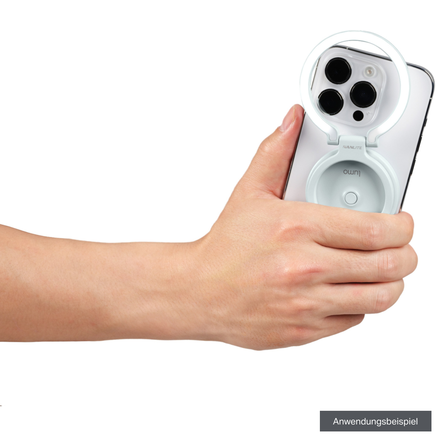 Nanlite Smartphone-Ringleuchte lumo mintblau