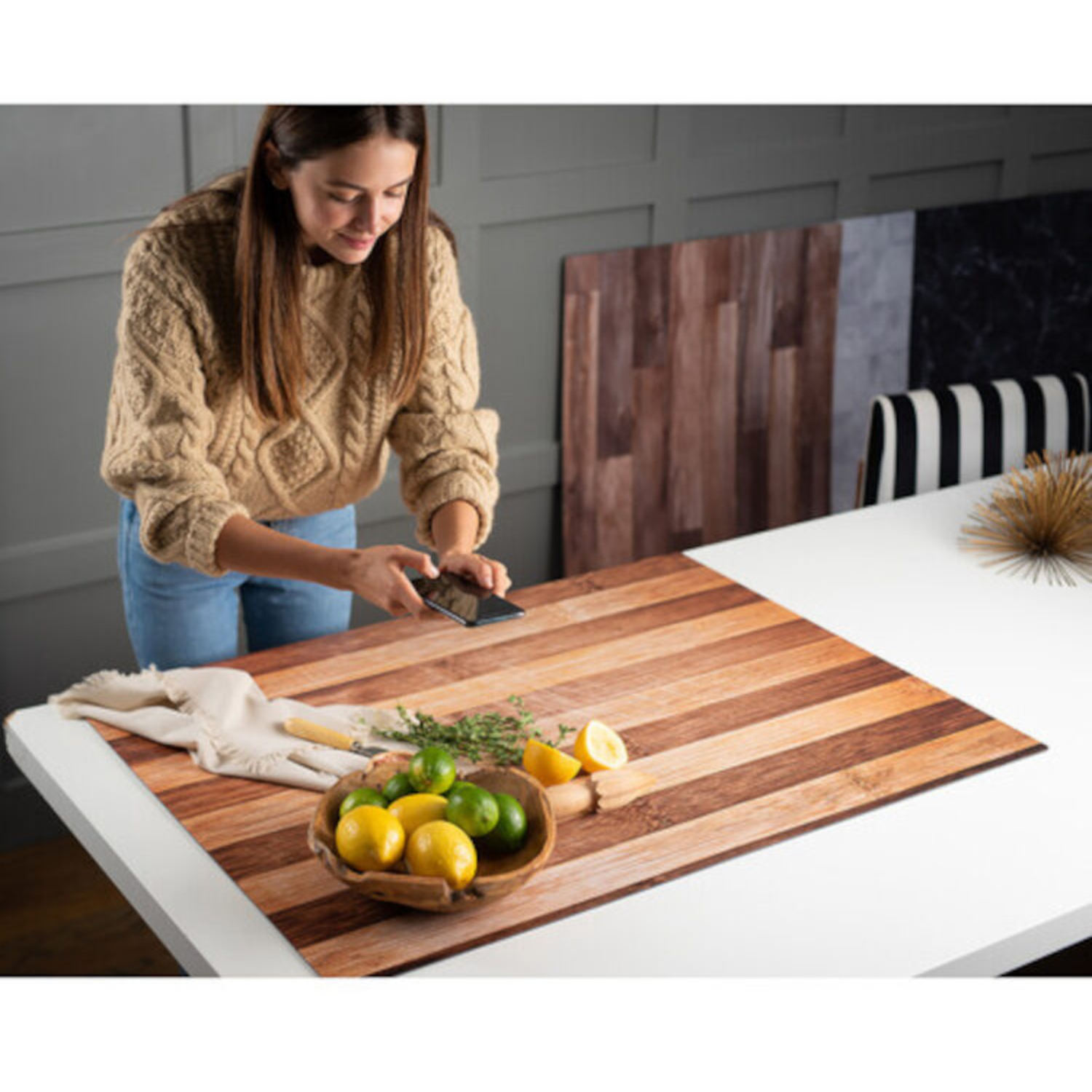 V-Flat World Duo Board Aged Cutting Board/Butcher's Board XL