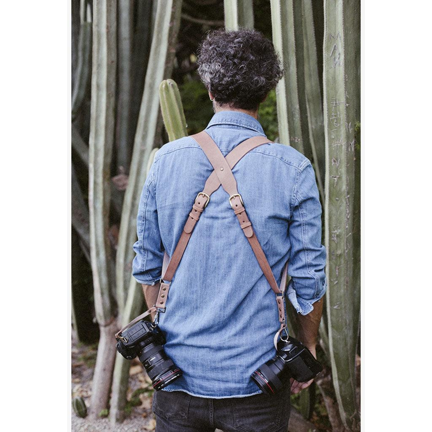 Bronkey Doppel-Kameragurt Tokyo #703 Leder Small Tanned