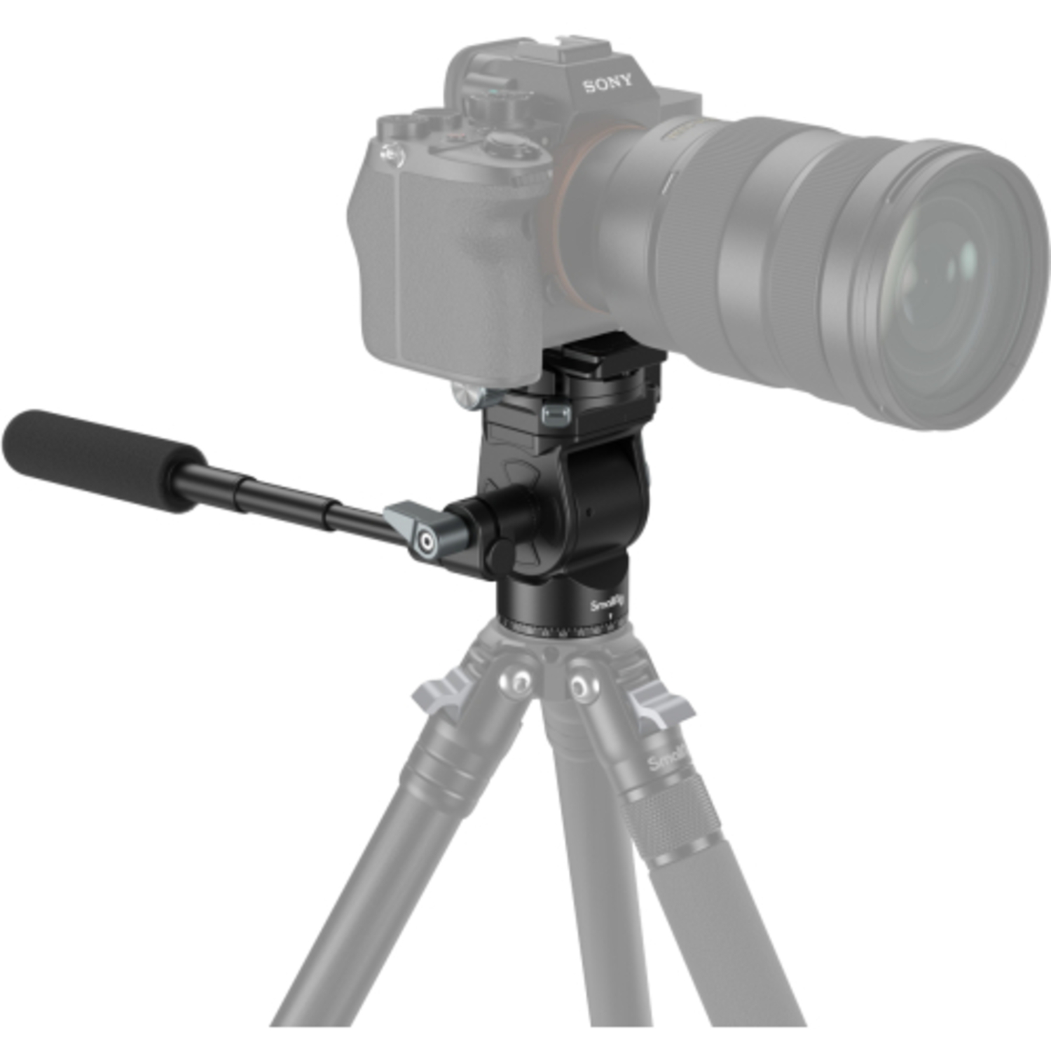 SmallRig Fluidkopf 4104 mit Montageplatte für vertikale Aufnahmen 