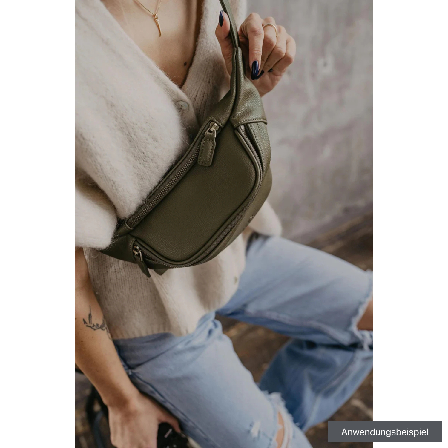 LOULEX Kompakttasche Mini Fanny Pack 2,7L oliv