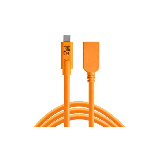 Tether Tools TetherPro USB-C/USB-A Verlängerungskabel 4,6m orange