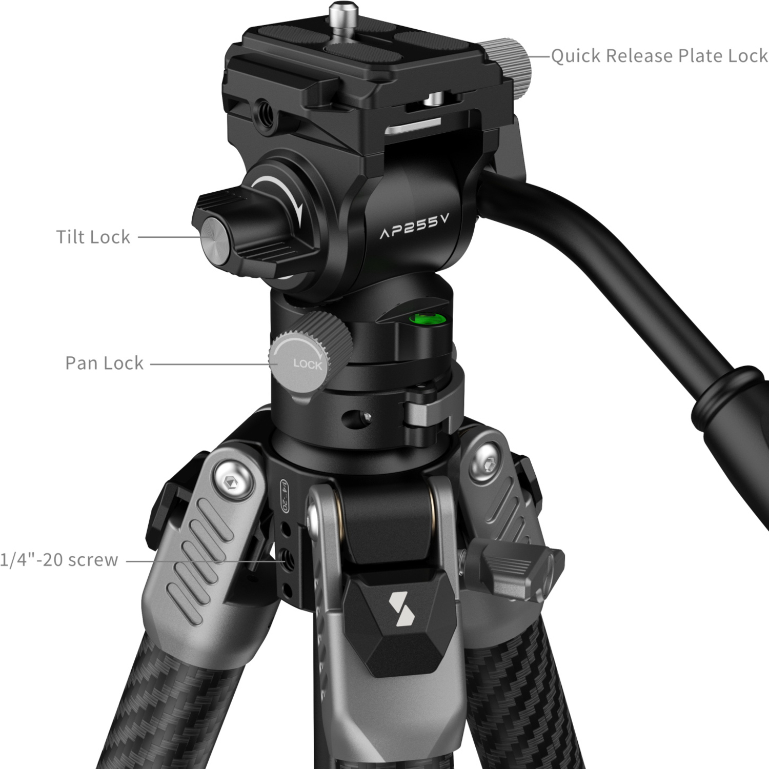 SmallRig Video-Stativ Kohlefaser AP255Pro 5477 