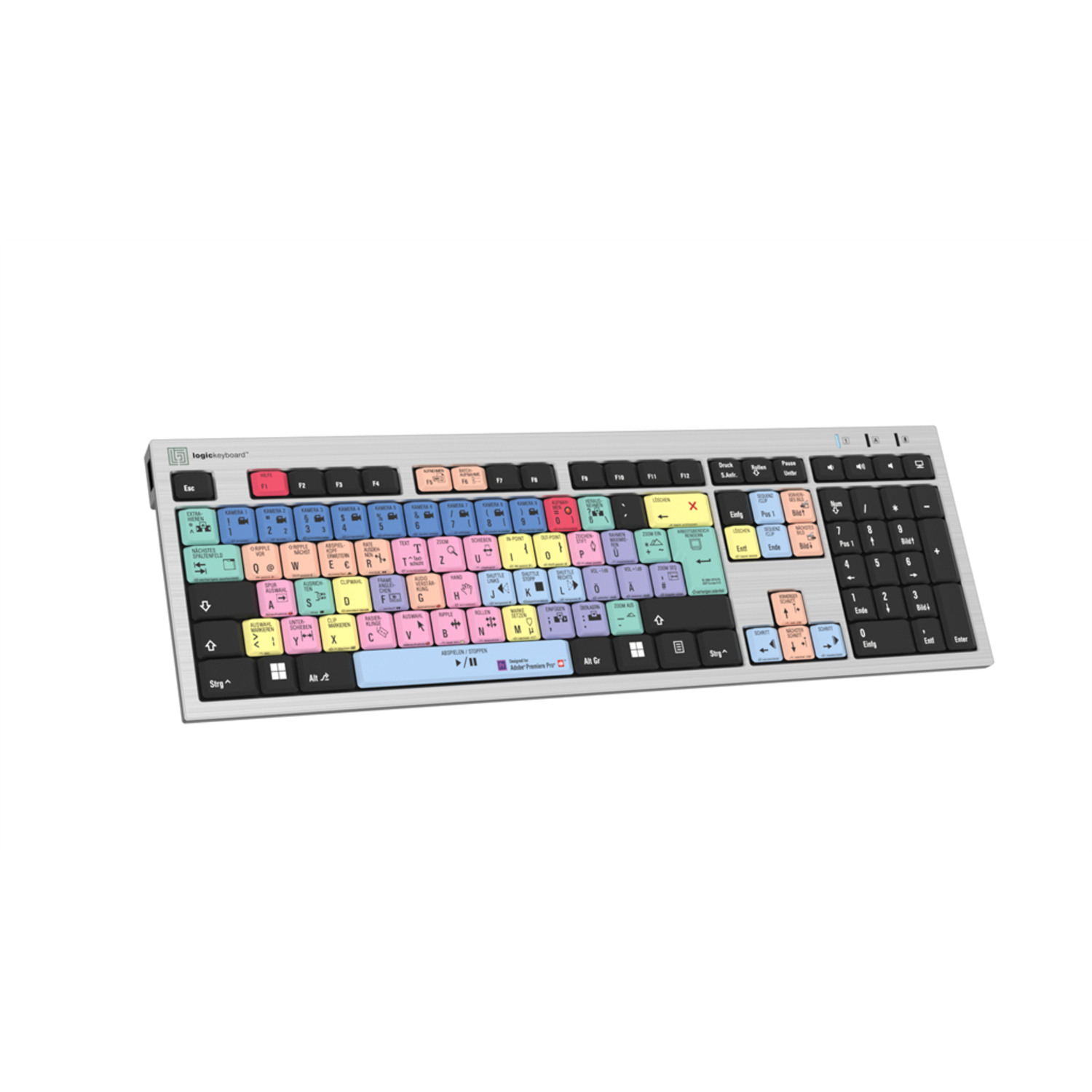 LogicKeyboard Premiere Pro CC PC Slimline Keyboard DE