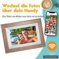 Pora&Co Digitaler Holzbilderrahmen WF-805T-LB 8" hellbraun