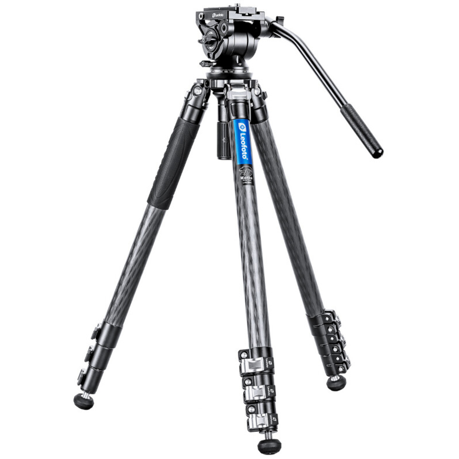 Leofoto Carbon-Dreibeinstativ LVM-324C Manba mit Nivelliereinrichtung und Videoneiger BV-10