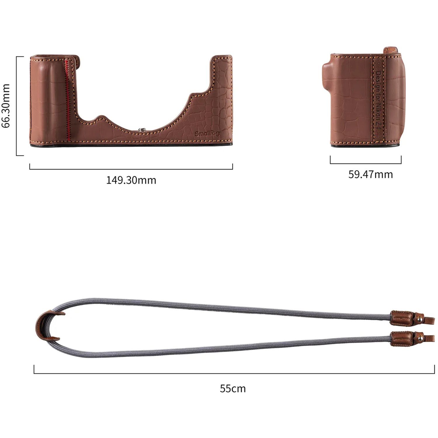 Nikon Z f mit SmallRig Ledertaschen-Set silber