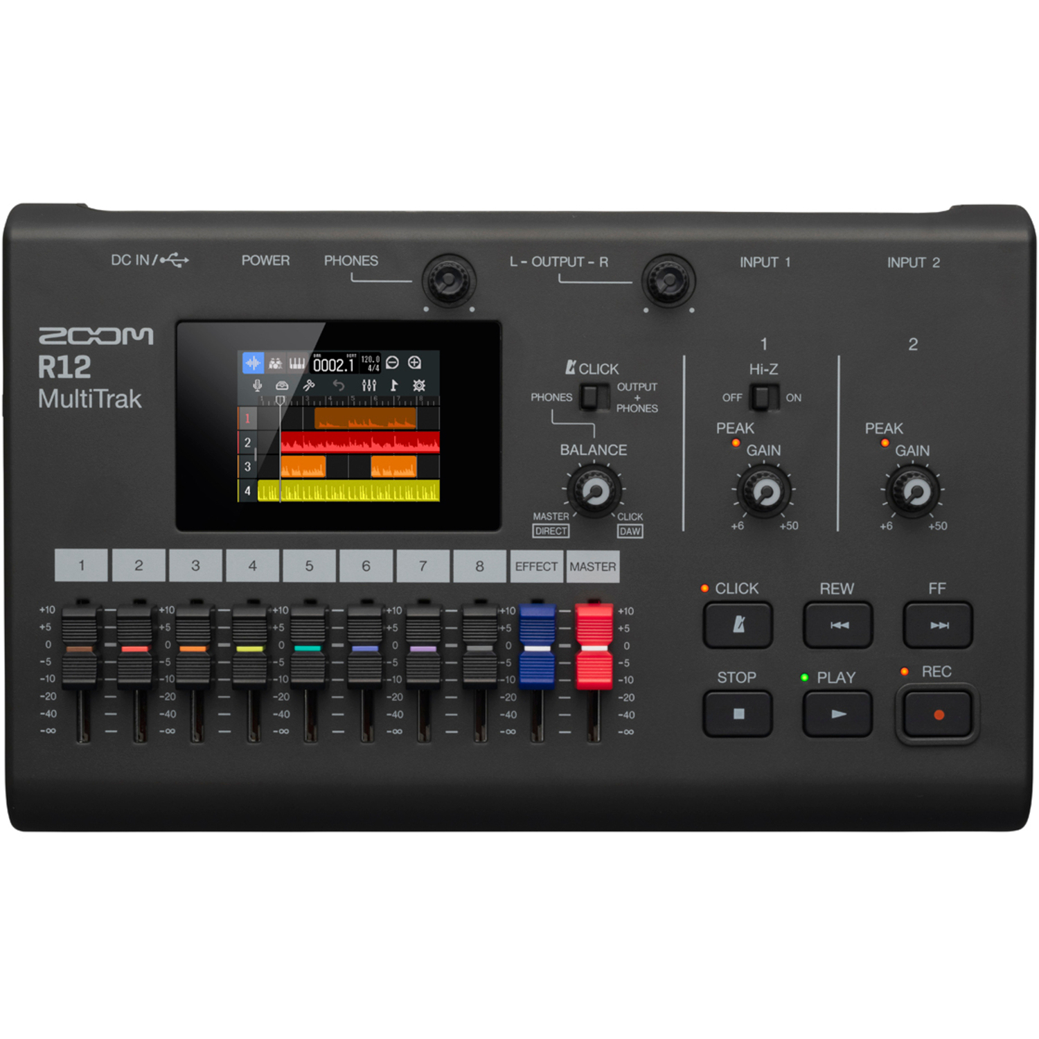 Zoom MultiTrak R12 8-Spur-Recorder schwarz