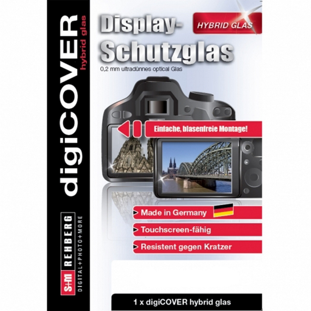 S&M Hybrid Glas Displayschutz für Panasonic GX80/GX9