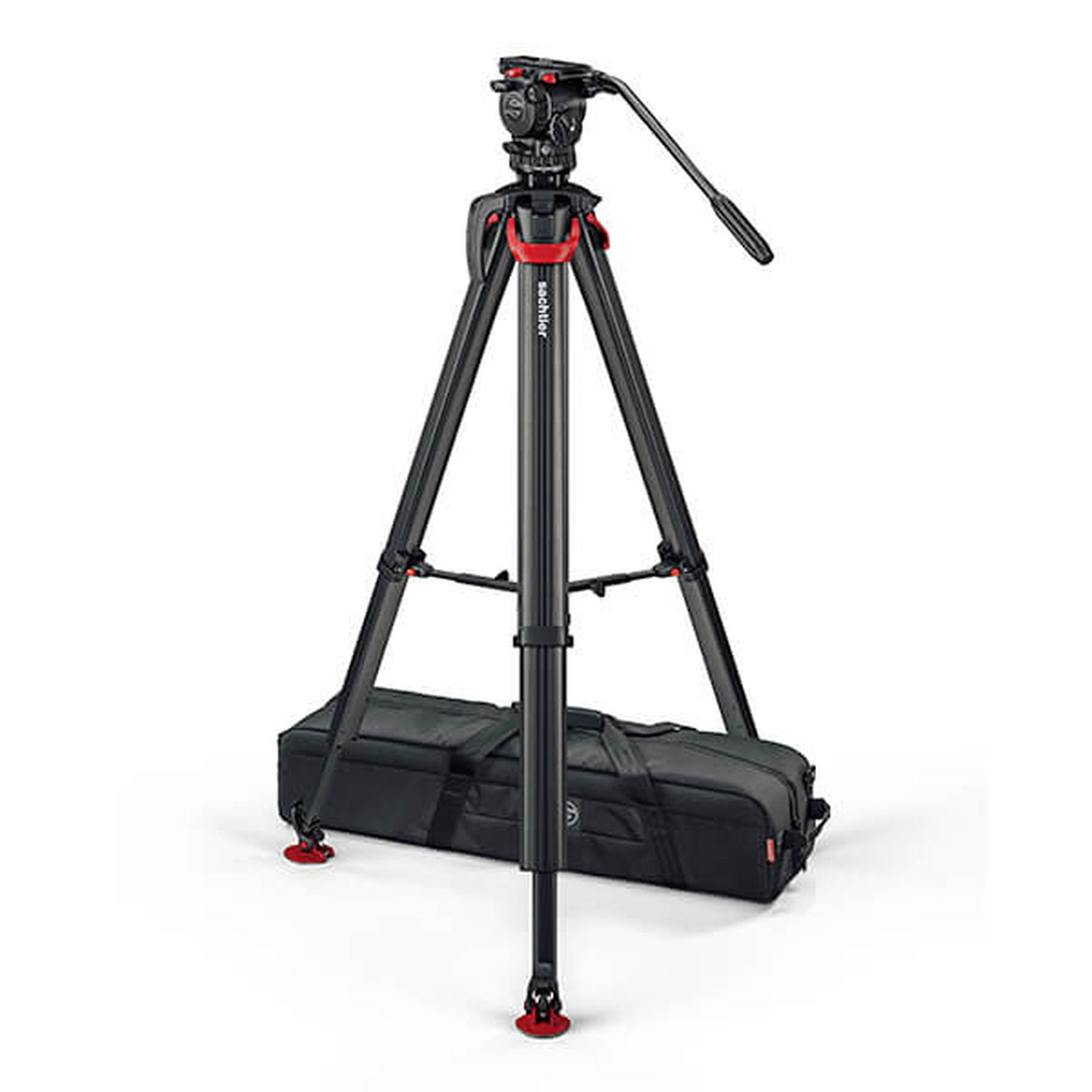 Sachtler SAC2064SFTMS System aktiv6 Sideload mit flowtech75 aktiv-Stativ, Mittelspinne, Tragegriff und Tasche