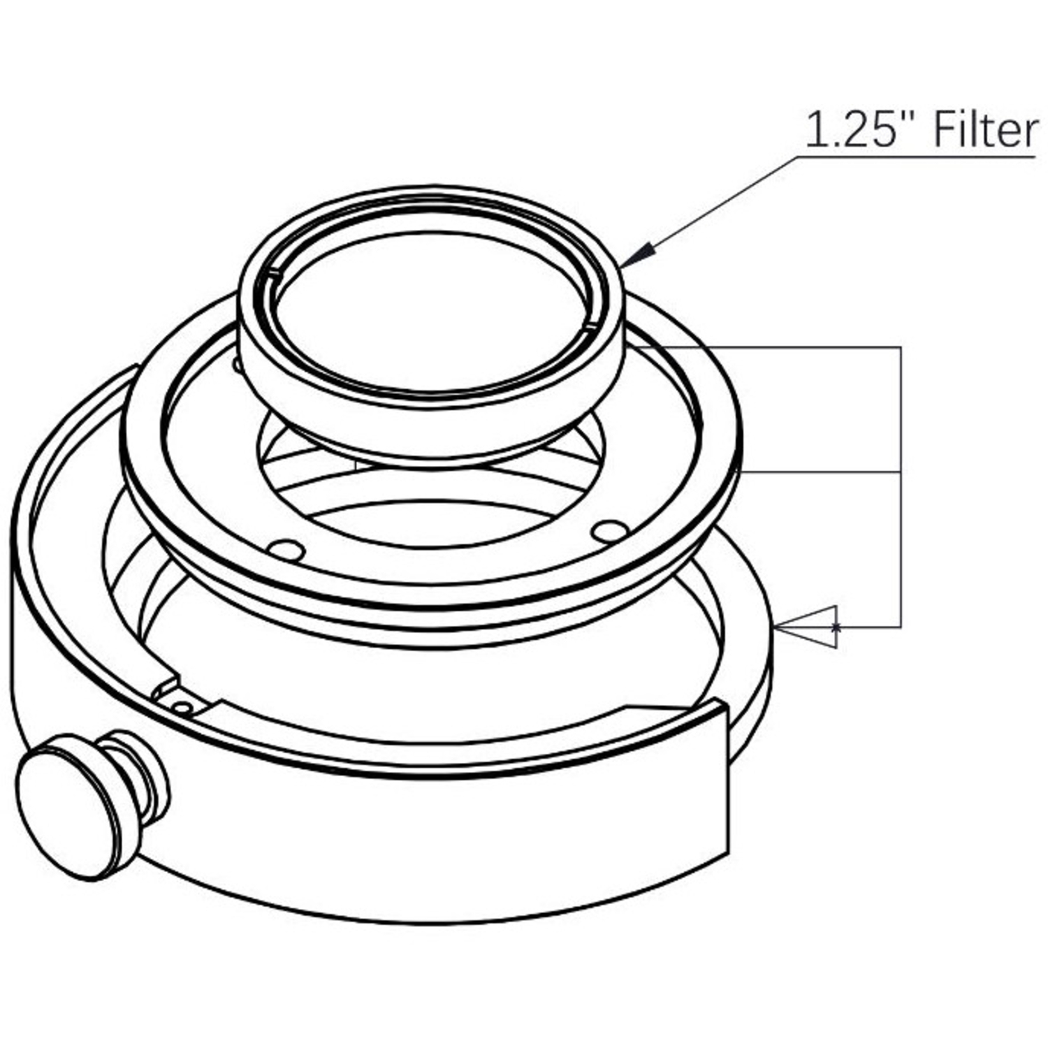 ZWO 1,25" - 2" Adapter Ring
