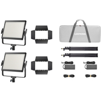 Godox Litemons LP400Bi Zweifarbiges LED-Lichtpanel 2er Kit schwarz