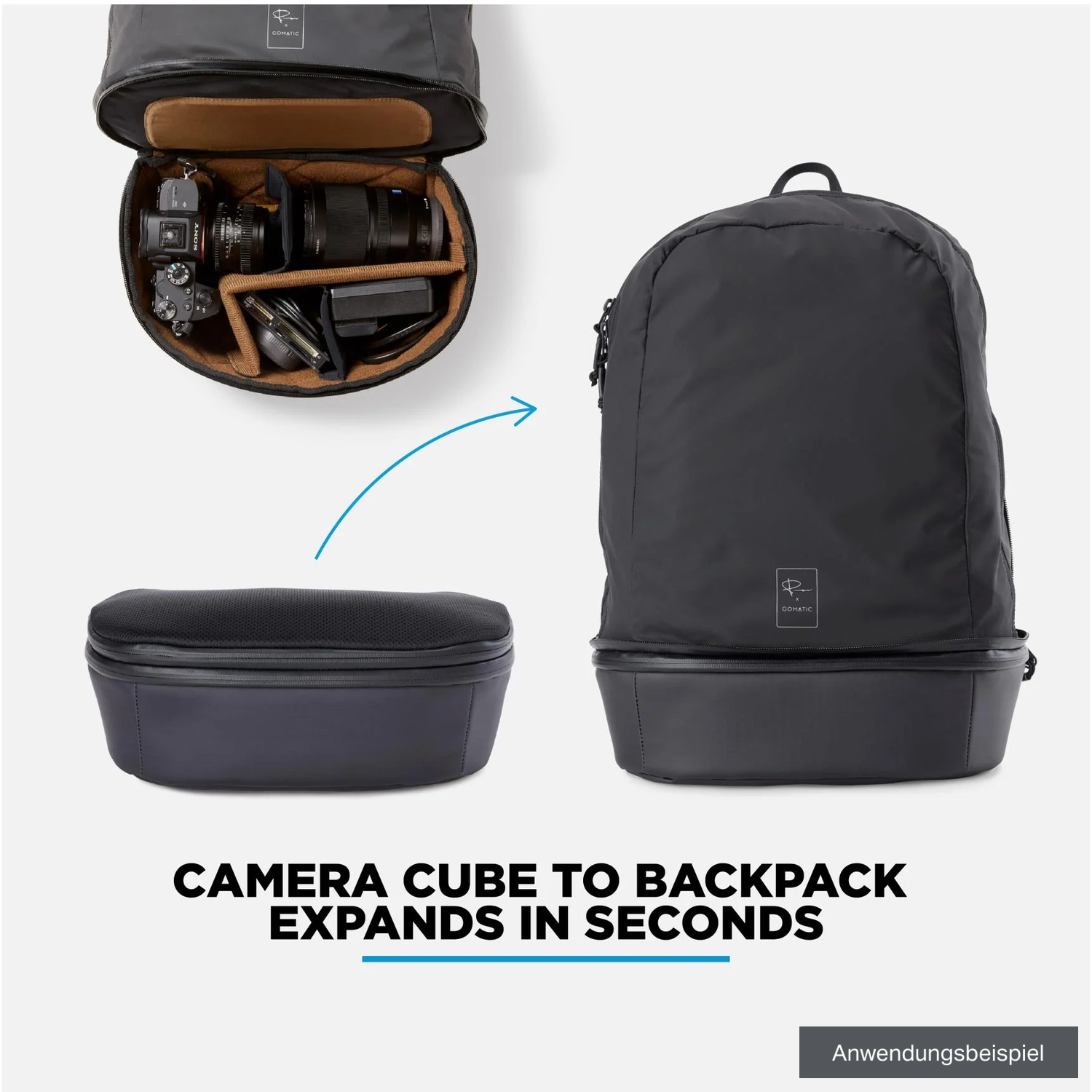 Gomatic Peter McKinnon Fotorucksack Cube Pack schwarz
