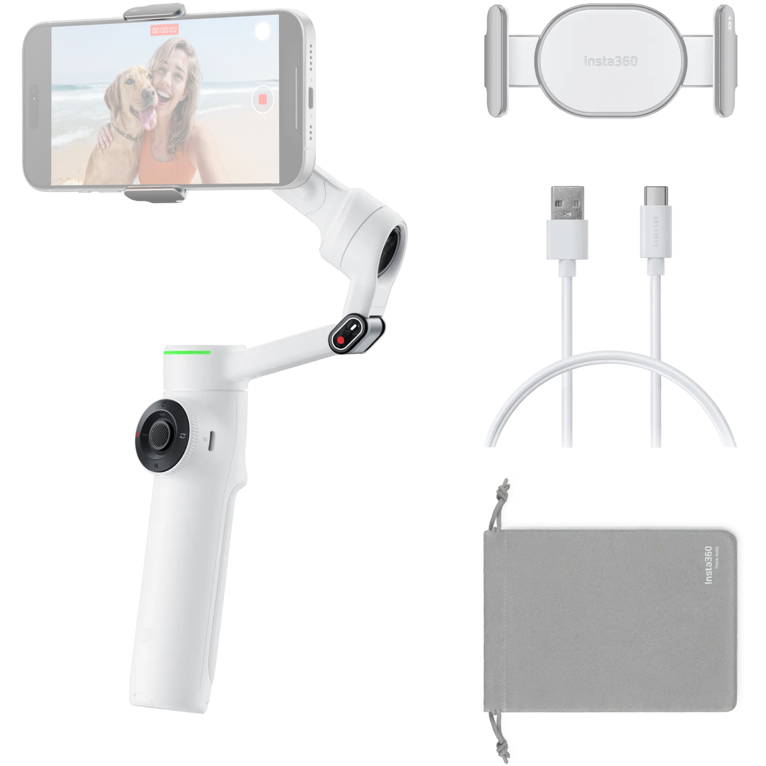Insta360 Flow 2 Pro schneeweiß