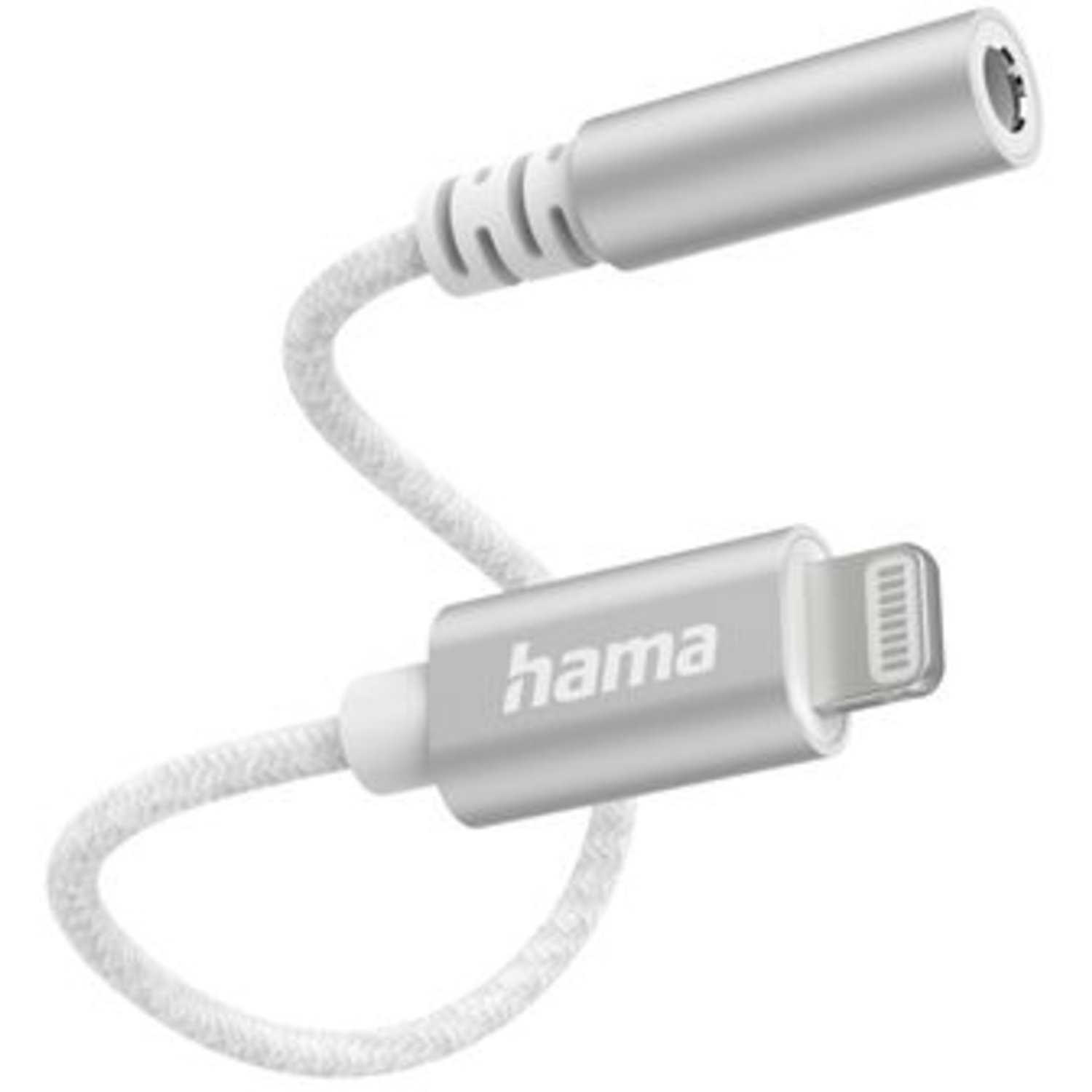 Hama Aux-Adapter Lightning zu 3,5-mm-Klinke-Buchse weiß
