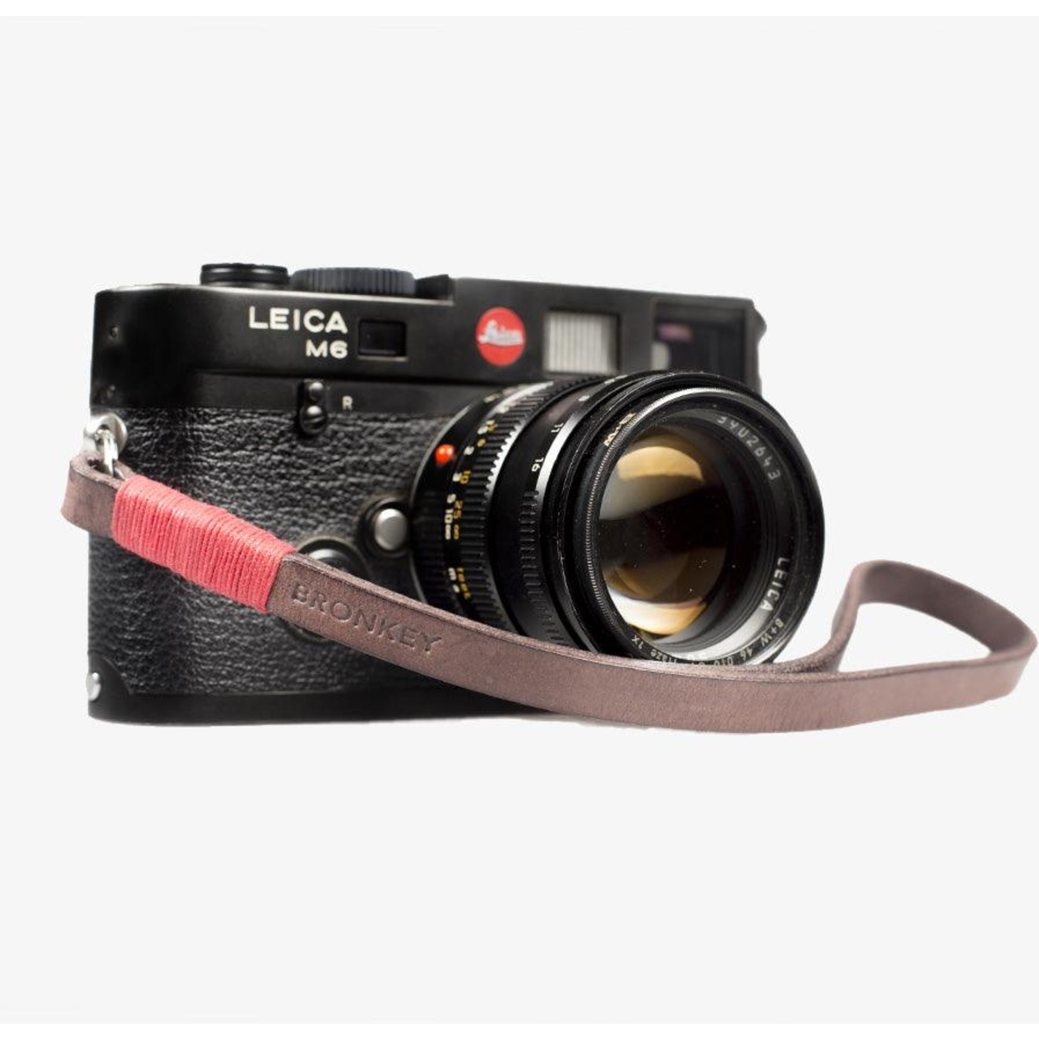 Bronkey Handschlaufe Tokyo #202 Leder braun-rot