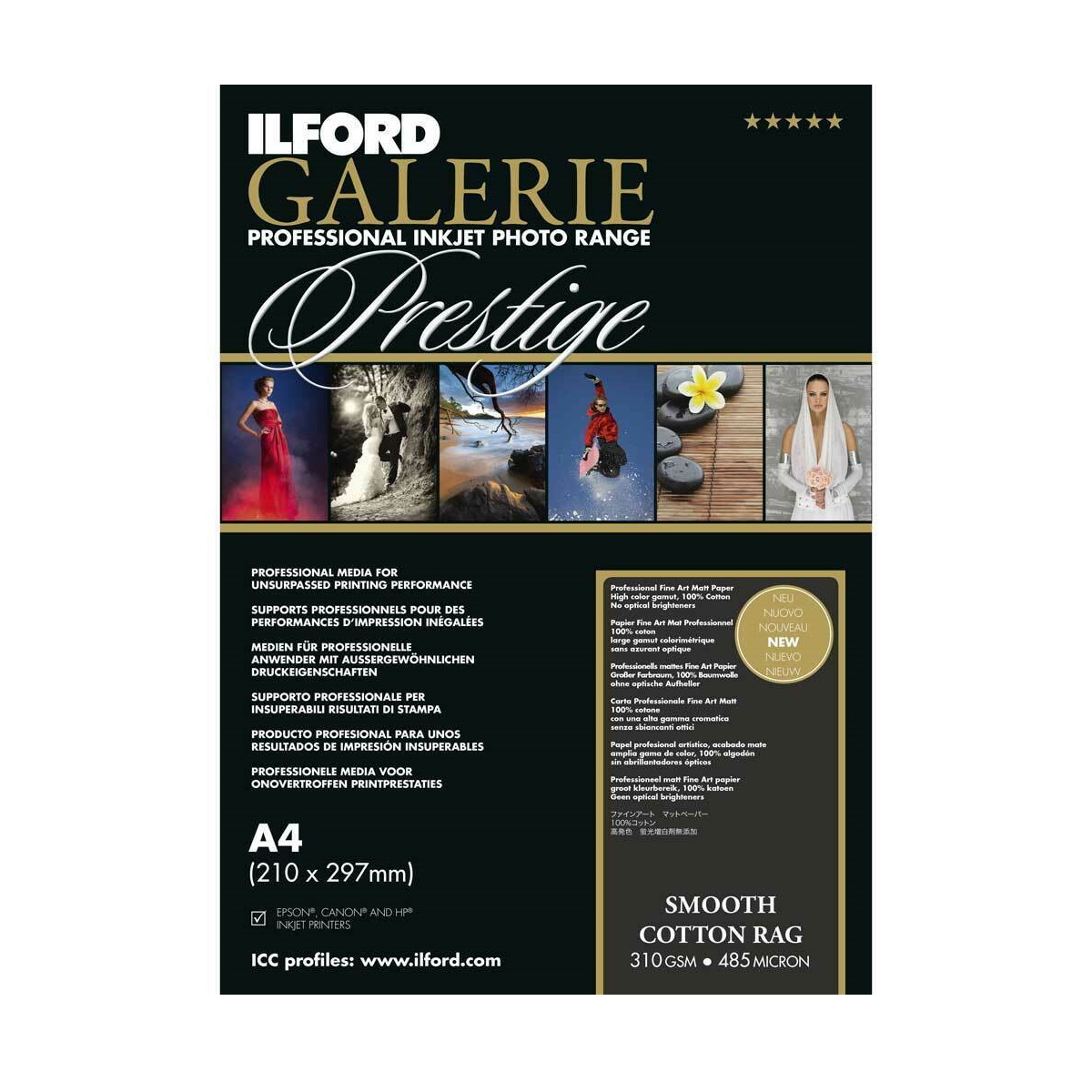 Ilford Druckerpapier GALERIE Prestige Smooth Cotton Rag A4