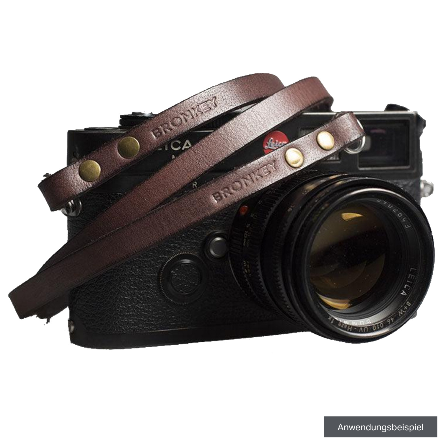 Bronkey Kameragurt Berlin #102 Leder 120cm braun