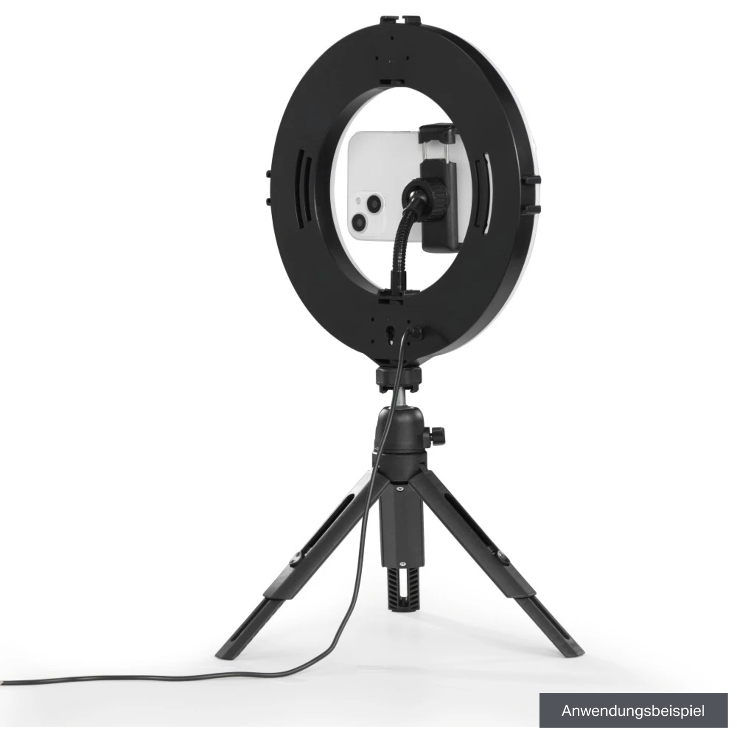 Hama LED-Ringleuchte SpotLight Steady 120 II mit Mini-Stativ und Halterung