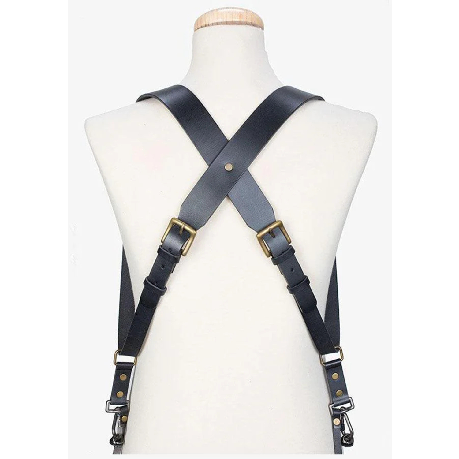 Bronkey Doppel-Kameragurt Tokyo #701 Leder Large schwarz