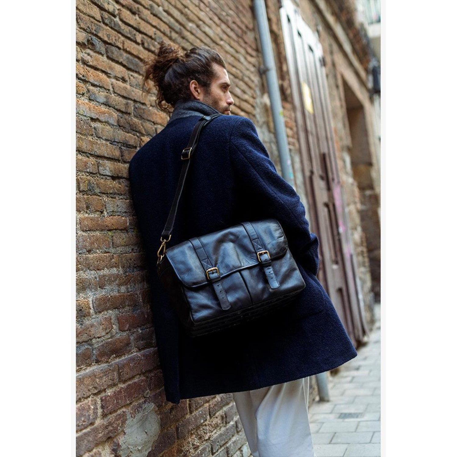 Bronkey Roma Leder Camera Bag Black