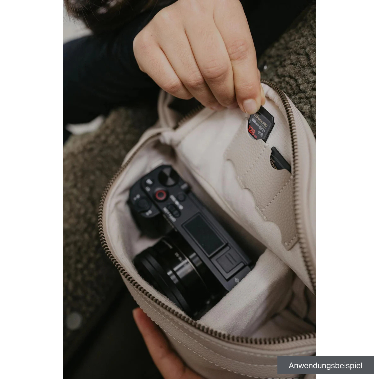 LOULEX Kompakttasche Mini Fanny Pack 2,7L beige