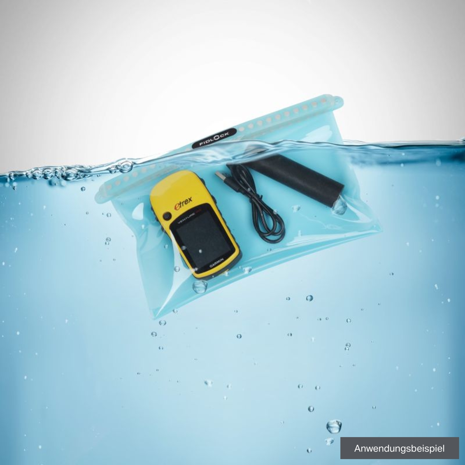 Fidlock HERMETIC dry bag L, transparent-petrol