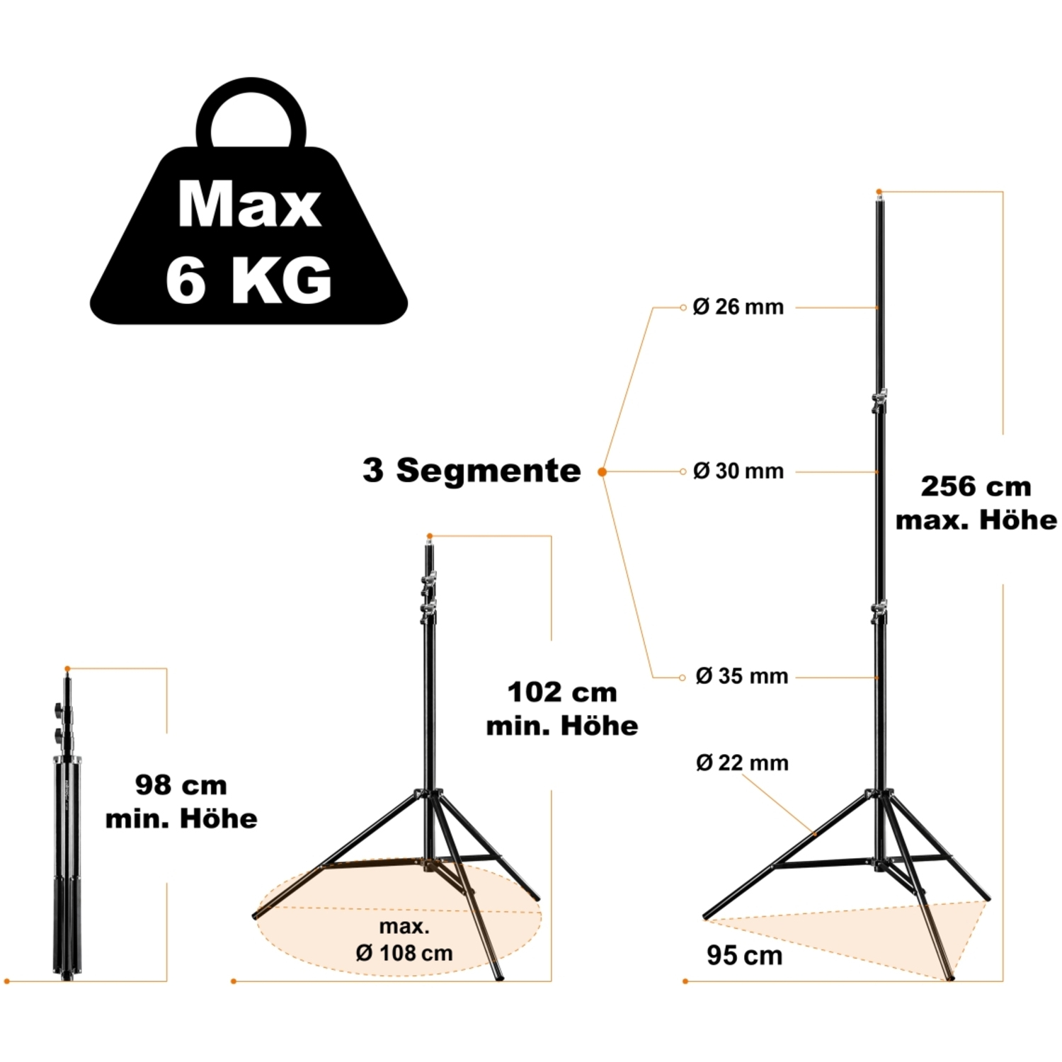Walimex pro Lampenstativ WT-806 4er Set 